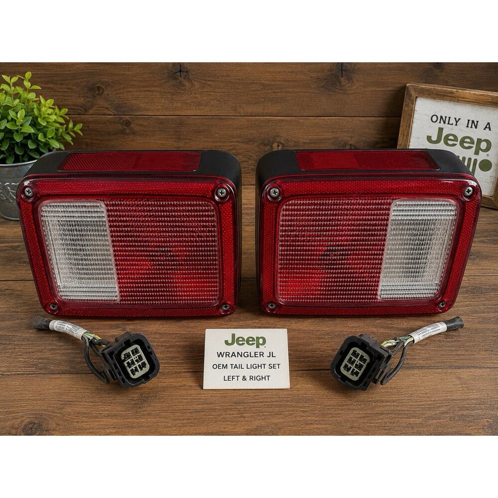 OEM Jeep Wrangler JL Tail Light Set Left Right Pair LED Brake Lamps 2018-2023